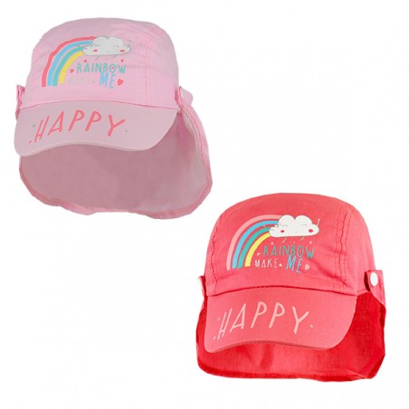 CASQUETTE BEBE COUVRE NUQUE FILLE T47/49