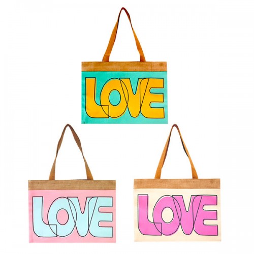 SAC DE PLAGE LOVE 33 X 46 CM