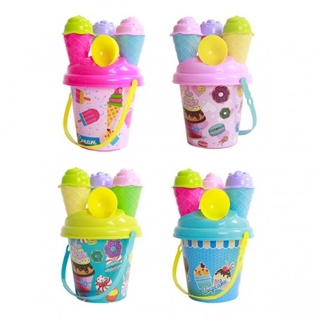  SEAU GARNI DECORÉ ICE CREAM D15CM 