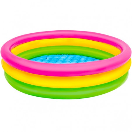  PISCINE 3 BOUDINS FOND GONFLABLE D114CM