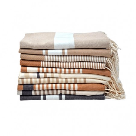  FOUTA PLATE 100 X 200 CM ASST DE NATUREL