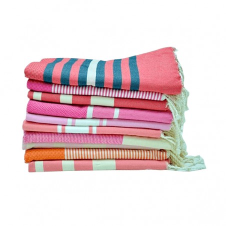  FOUTA PLATE 100 X 200 CM ASSORTI DE ROSE