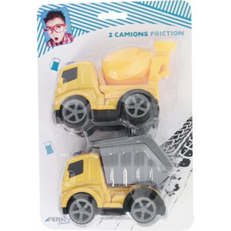  2 CAMIONS A FRICTION POMPIER OU TP ASST