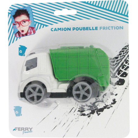  CAMION POUBELLE 12 CM FRICTION