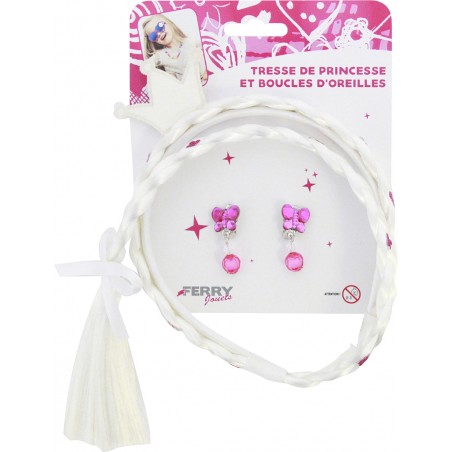  TRESSE DE PRINCESSE & BOUCLES D'OREILLES