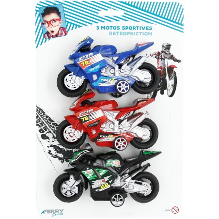  3 MOTOS SPORTIVES  RETROFRICTION