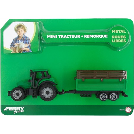  MINI TRACTEUR REMORQUE 17CM 3 ASS.