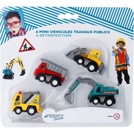  4 MINI VEHICULES TP RETROFRICTION