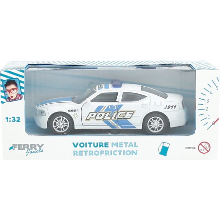  VOITURE 1/32 METAL POLICE-POMPIER-TAXI 