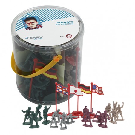  BARIL DE SOLDATS 56 PCS