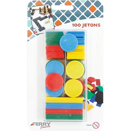  100 JETONS PLASTIQUE