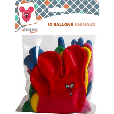  10 BALLONS ANIMAUX