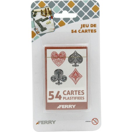  JEU DE 54 CARTES PLASTIFIEES