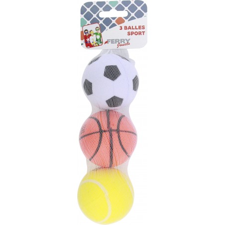  3 BALLES SPORT (foot, basket, tennis)