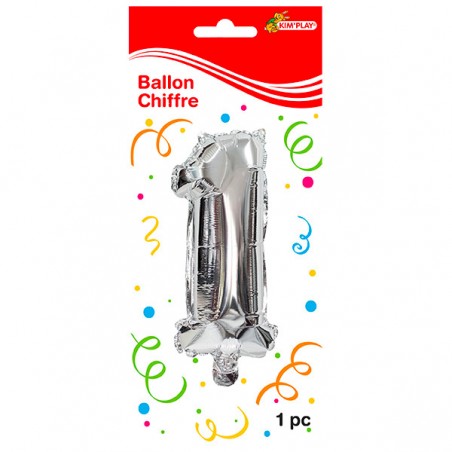  BALLON 36 CM METAL CHIFFRE 1