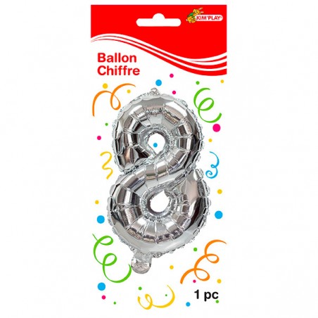  BALLON 36 CM METAL CHIFFRE 8