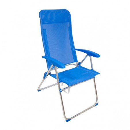  FAUTEUIL HAUT 5 POSITIONS ALU TEXTILENE