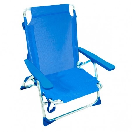  FAUTEUIL BAS 4 POSITIONS ALU TEXTILENE