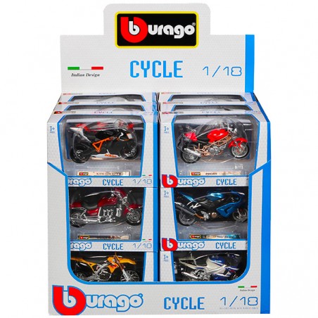  1/18 MOTO BBURAGO EN DB 18PCS