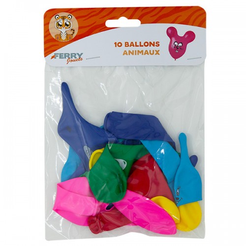  10 BALLONS ANIMAUX