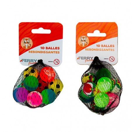  10 BALLES REBONDISSANTES Ø 27 MM