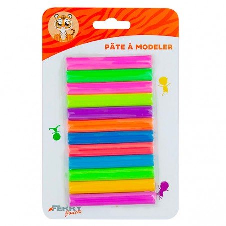  PATE A MODELER 12 BATONS COULEUR