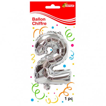  BALLON 36 CM METAL CHIFFRE 2