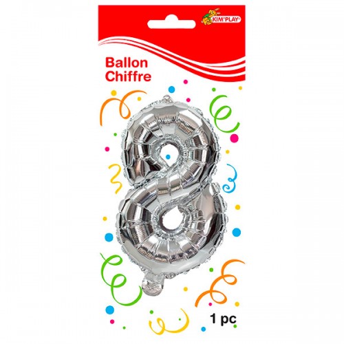  BALLON 36 CM METAL CHIFFRE 8