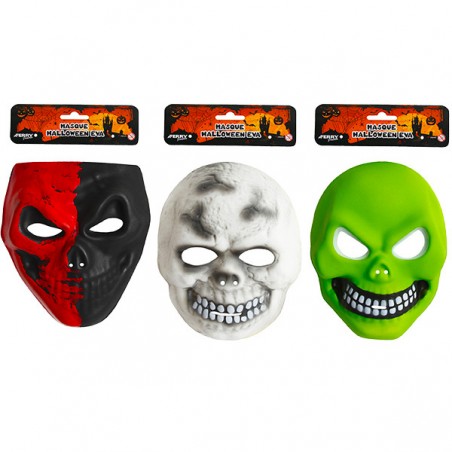  MASQUE HALLOWEEN ADULTE EVA - 3 ASSORTIS