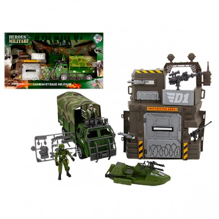  COFFRET CAMION + BASE MILITAIRE 