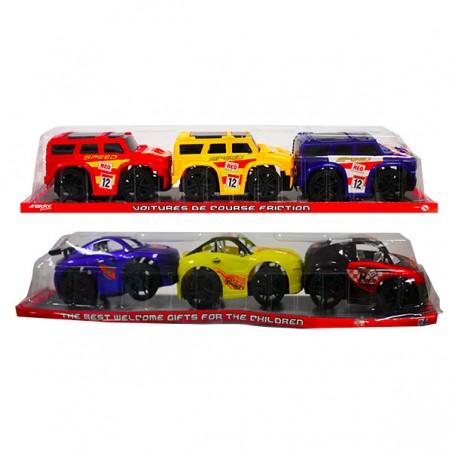  3 VOITURES DE COURSE FRICTION DB 48PCS