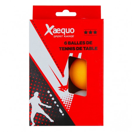 6 BALLES TENNIS DE TABLE 3* X-AEQUO